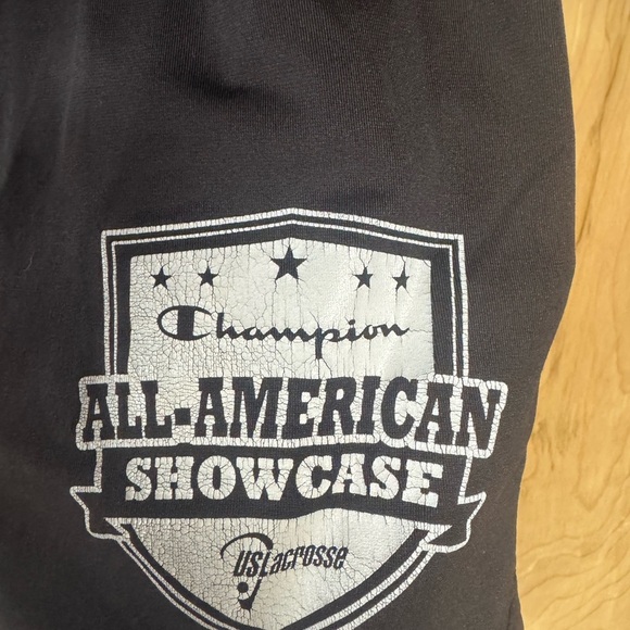 Vintage Champion Black Men's Shorts All American lacrosse - Picture 2 of 8